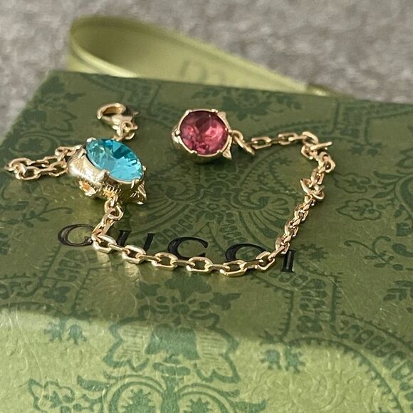 Gucci feline head bracelet with crystal - Picture 6 of 12